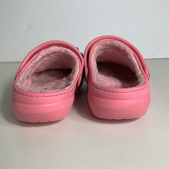 CROCS GIRLS CLASSIC LINED CLOG PARTY PINK / CANDY PINK KID’S SIZE 11 - Picture 5 of 9